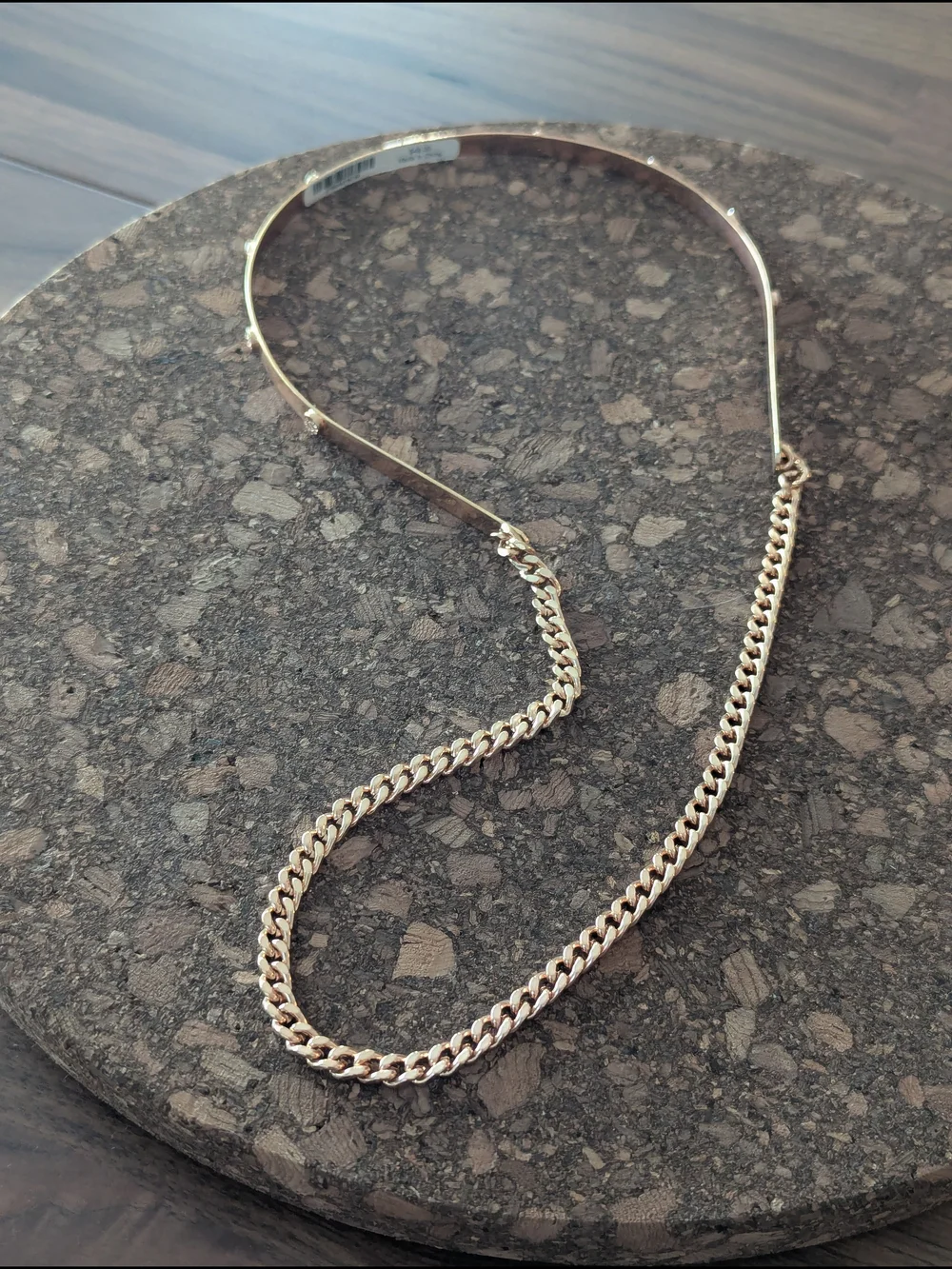 NWT Henri Bendel Luxury Fashion Metal Chain Headband in Rose Gold, Renn Faire
